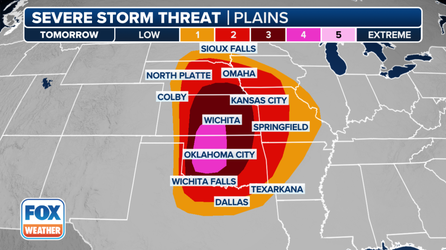 Severe weather not over yet: Plains at risk for 'intense' tornadoes on Monday