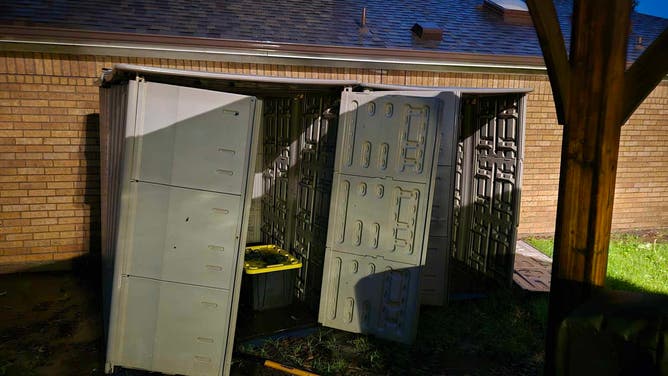 Storm damage in Carrollton, Texas.