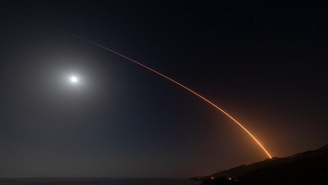 A SpaceX Falcon 9 rocket launches from Vandenberg Space Force Base in California on Wednesday, May 22, 2024.