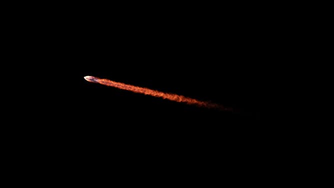 A fireball created by the SpaceX Falcon 9 rocket launch from Vandenberg Space Force Base in California on Wednesday, May 22, 2024. 
