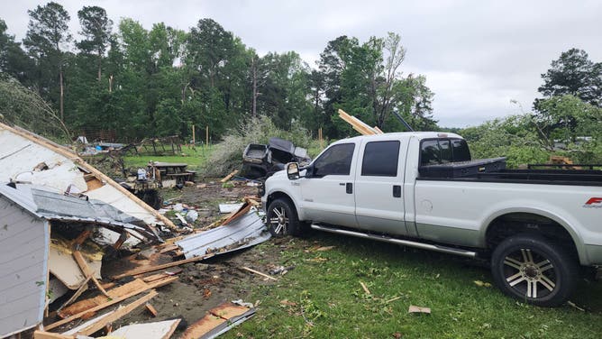 Trinity, Texas tornado damage
