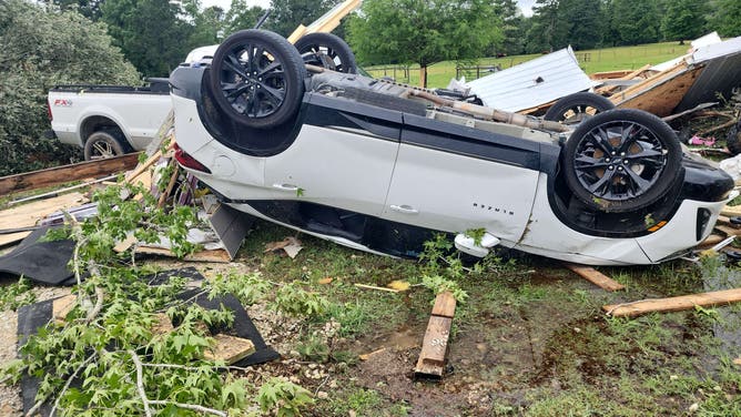 Trinity, Texas tornado damage