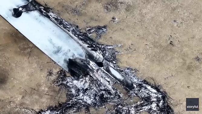 Drone footage captured extensive damage to Pioneer Grove Wind Farm in Mechanicsville, Iowa, after severe weather, including at least 16 tornadoes, swept the region on May 24, 2024.