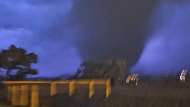 A tornado ripped through Barndsall Oklahoma, on Monday evening, leaving behind a wake of damage.