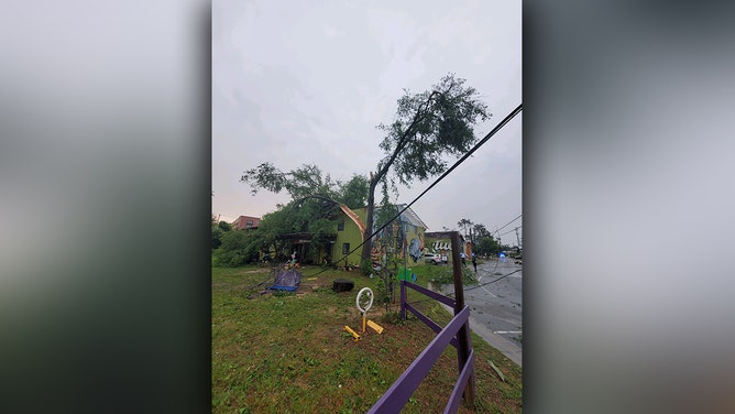 A squall line swept across the Florida Panhandle early Friday morning, triggering a variety of severe weather warnings. Storm damage is seen in Tallahassee.