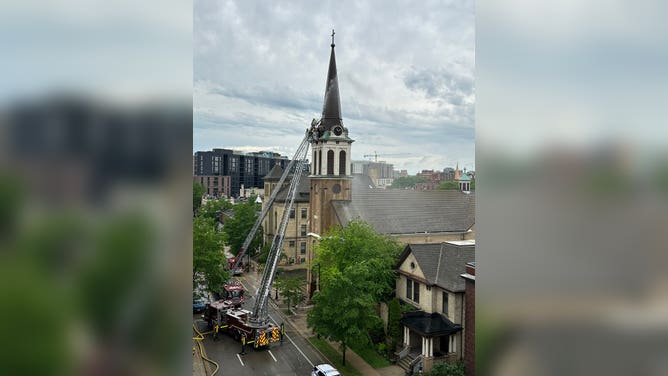 Fire burns Madison church