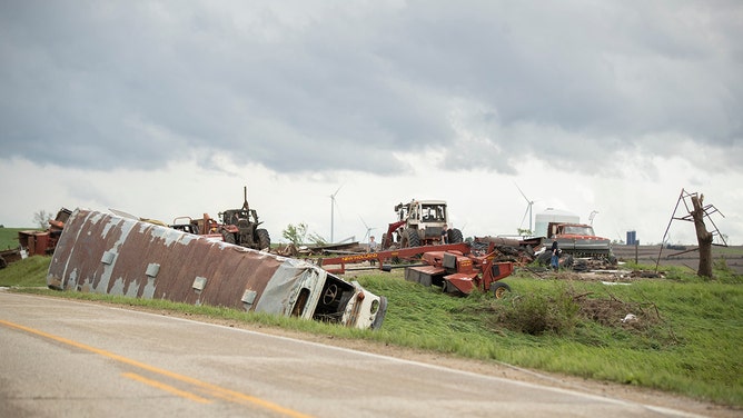 Damage and several deaths were reported in Greenfield, Iowa, on Tuesday after a large and violent tornado struck the town located about 60 miles southwest of Des Moines.