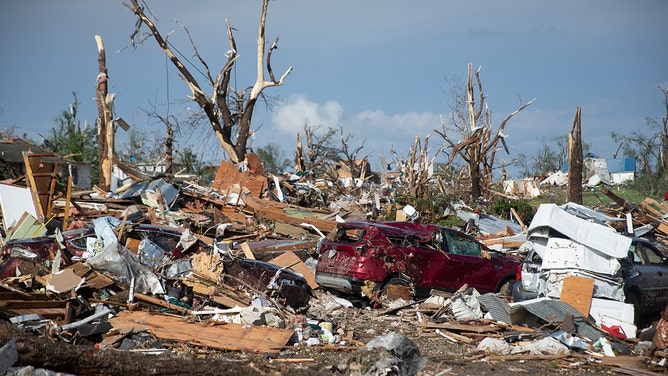 Damage and several deaths were reported in Greenfield, Iowa, on Tuesday after a large and violent tornado struck the town located about 60 miles southwest of Des Moines.