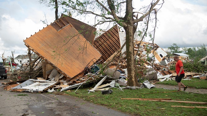 Damage and several deaths were reported in Greenfield, Iowa, on Tuesday after a large and violent tornado struck the town located about 60 miles southwest of Des Moines.