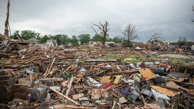 Damage and several deaths were reported in Greenfield, Iowa, on Tuesday after a large and violent tornado struck the town located about 60 miles southwest of Des Moines.