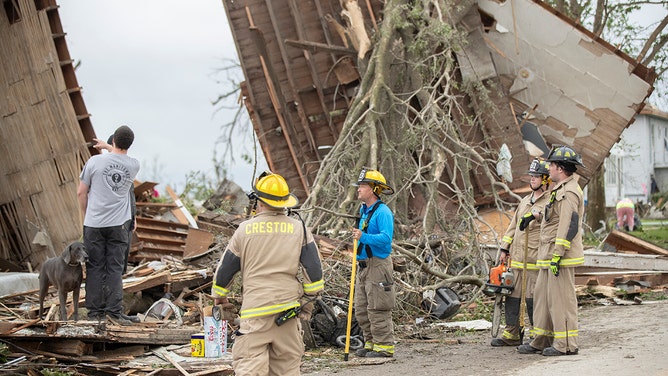 Damage and several deaths were reported in Greenfield, Iowa, on Tuesday after a large and violent tornado struck the town located about 60 miles southwest of Des Moines.