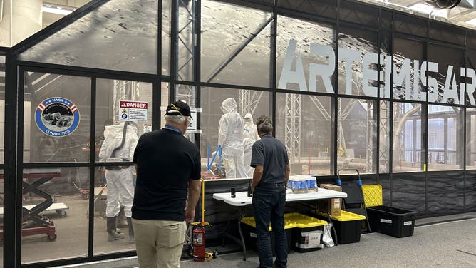 The Artemis Arena at NASA's Lunabotics Competition at The Astronauts Memorial Foundation’s Center for Space Education at the Kennedy Space Center Visitor Complex on May 16, 2024.