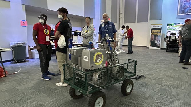 Scenes from the NASA's Lunabotics Competition at The Astronauts Memorial Foundation’s Center for Space Education at the Kennedy Space Center Visitor Complex on May 16, 2024. (Image: Emilee Speck/FOX Weather)