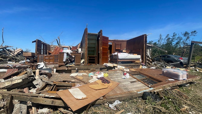 Extensive damage is seen in the town of Dawson Springs, Kentucky, after it was hit by a tornado on Sunday.