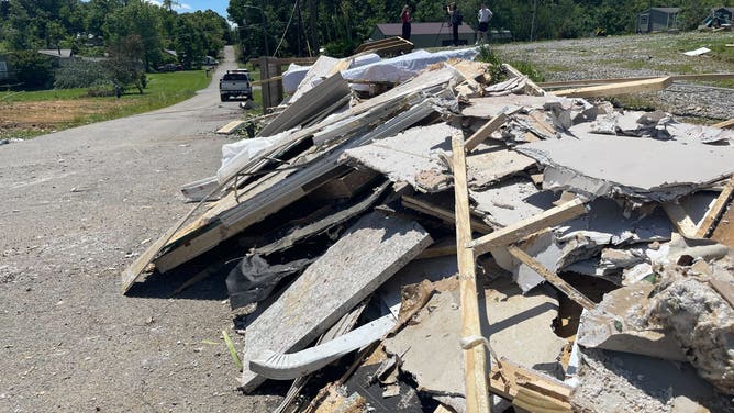 Homes in Barnsley, Kentucky destroyed during the Memorial Day weekend tornado. Just two years ago the homes were hit by another tornado.