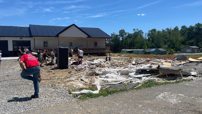 Homes in Barnsley, Kentucky destroyed during the Memorial Day weekend tornado. Just two years ago the homes were hit by another tornado.