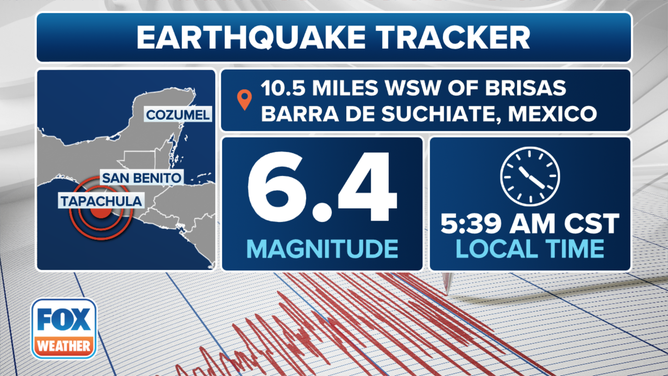 A magnitude 6.4 earthquake struck near the Mexico-Guatemala border on Sunday, May 12, 2024.