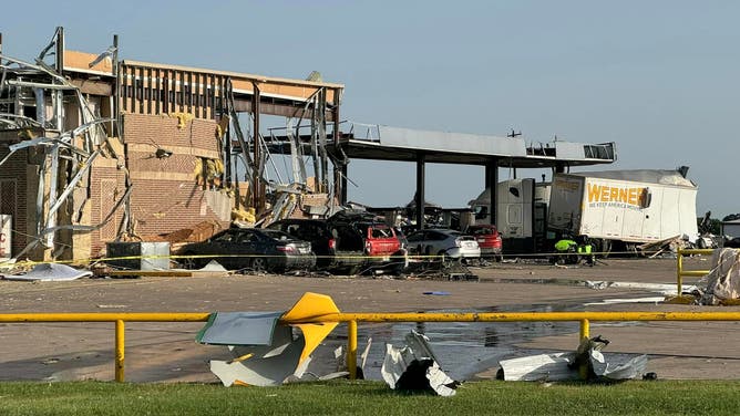 Scenes from a Shell gas station and travel stop on I-35 at the Lone Oak exit near Valley View, Texas on Sunday, May 26, 2024. 