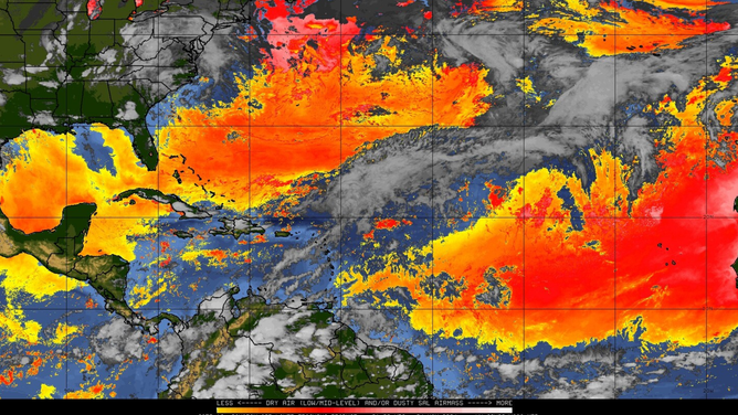 Saharan air layer map from 5/4/2024