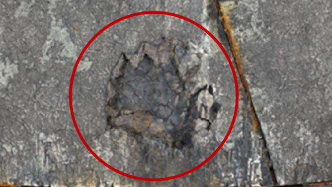 Heat shield damage to the Orion capsule