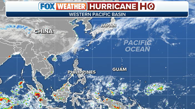 Monitoring the western Pacific for tropical cyclone activity.