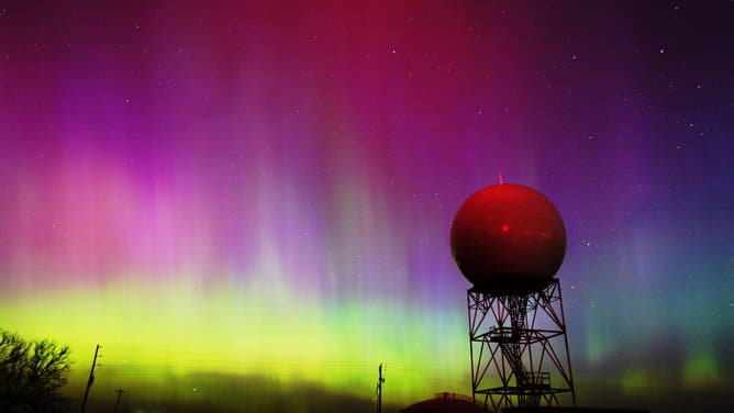 Northern Lights from Riverton, Wyoming, during an extreme geomagnetic storm on May 10, 2024.