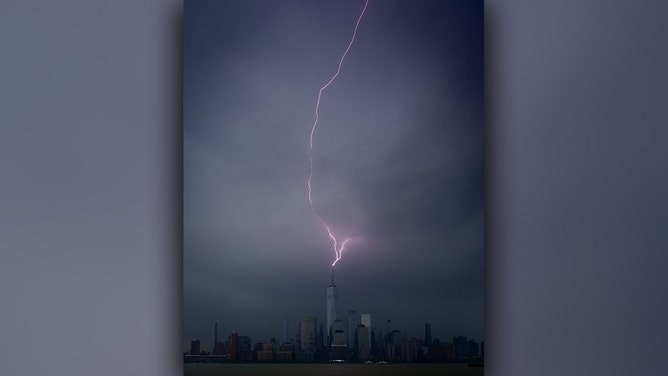 NYC One World Trade Center Lightning