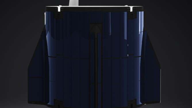 SpaceX rendering of a Dragon trunk