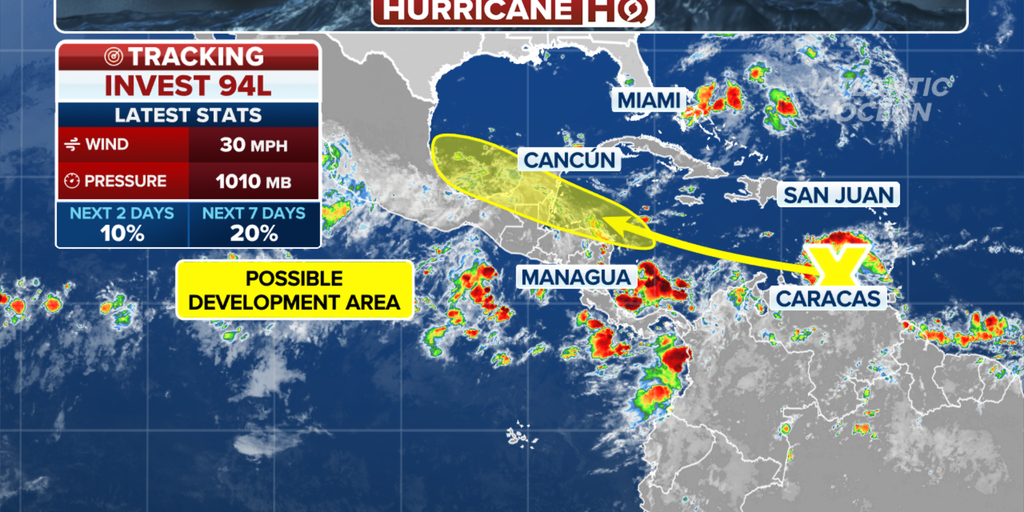 Tropical disturbance 94L monitored for possible future development in Gulf of Mexico