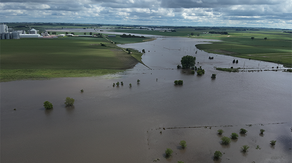 Drone video captures dramatic look at catastrophic flooding in Iowa