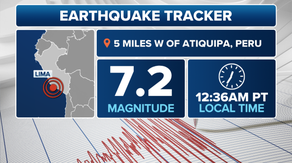 Magnitude 7.2 earthquake rocks coastal Peru