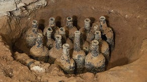 Dozens of bottles of cherries found by archeologists at the home of the United States’ first president