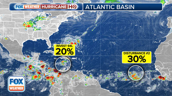 The tropical weather outlook for the Atlantic Basin.