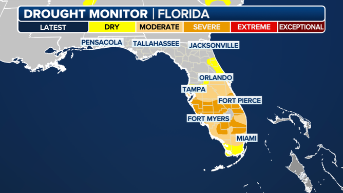 June in Florida has been relatively dry.