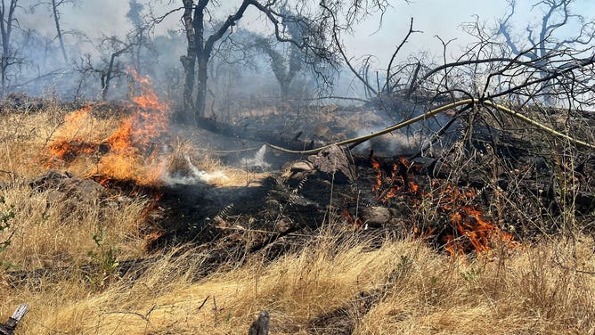 Crystal Fire burns in Napa Valley