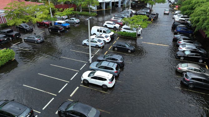 Aftermath of heavy rain and flood in Miami