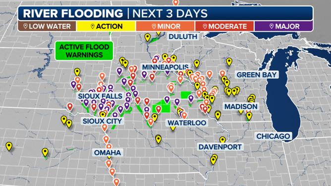 Midwest River Stages Forecast