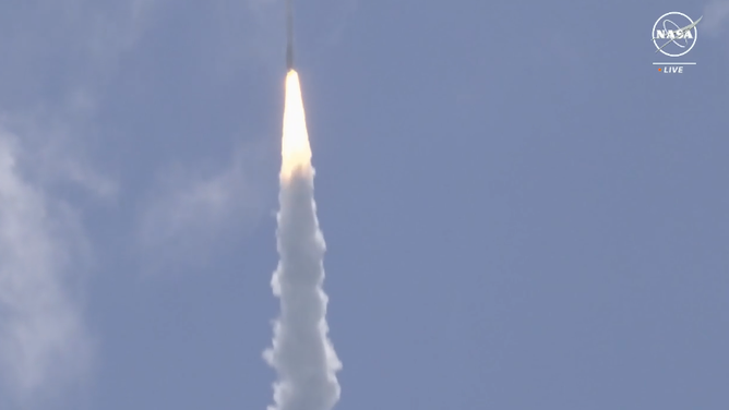 ULA's Atlas V rocket launches from Cape Canaveral, Florida with Boeing's Starliner spacecraft with NASA astronauts Suni Williams and Butch Wilmore on June 5, 2024.