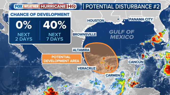 Tracking an area of disturbed weather in the Bay of Campeche