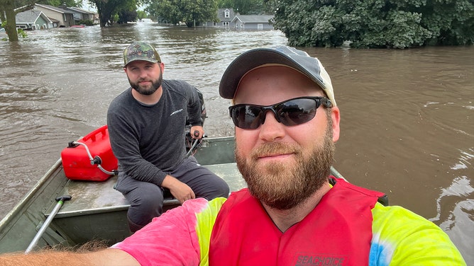 Two Iowa brothers, Drew and Aaron Howing, jumped into action over the weekend as devastating flooding left Spencer, Iowa, residents stranded and needing rescue.