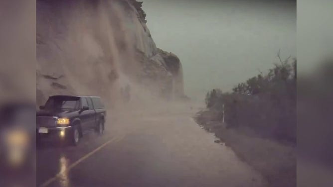 Motorists narrowly escaped heavy, cascading flash floods after a storm brought rain and hail to the Moab, Utah, area on Thursday, June 27.