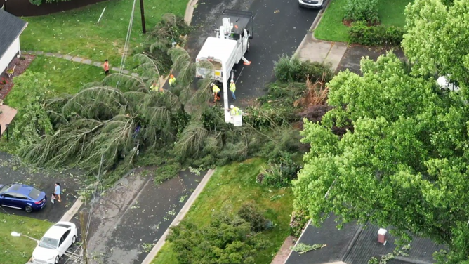 Aerial images of Maryland tornado damage