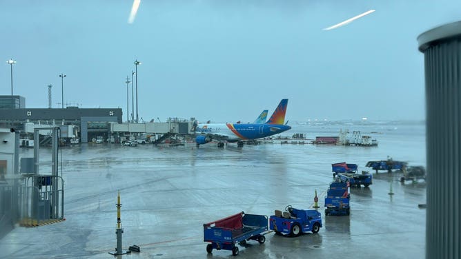 Airplane traffic slowed to a near standstill as thunderstorms were just too much for systems to handle.