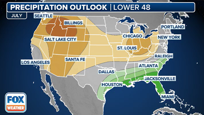 July precipitation outlook 2024