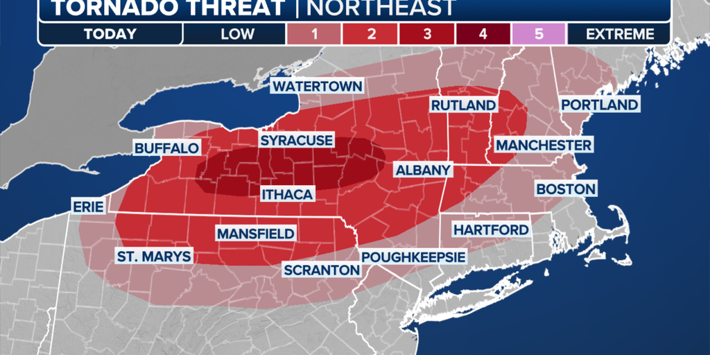 Severe Weather Alert: Tornado Threat in Northeast at Highest Level in 20 Years Amidst Post-Tropical Cyclone Beryl's Remnants