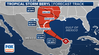 Hurricane watches issued for Texas coastline ahead of Beryl's impacts