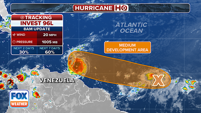 The latest on Invest 96L in the Atlantic Ocean on Monday, July 1, 2024.