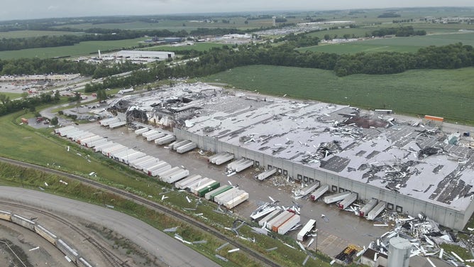 Tornado damage in Mt. Vernon, Indiana