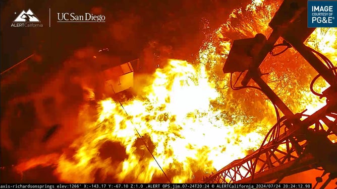 Park Fire burns in California