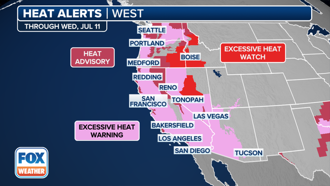 West Coast Heat Alerts